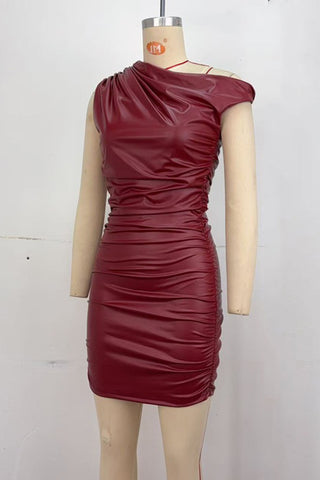 Off-Shoulder Ruched Mini Dress
