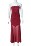 Strapless Ruched Evening Gown