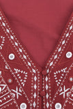 Patterned Button-Front Tank Vest