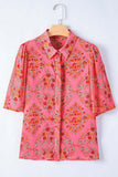 Floral Button-Up Blouse