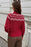 Chic Geometric Pattern Sweater