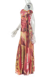 Off-Shoulder Printed Maxi Dress
