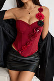 Floral Embellished Corset Top