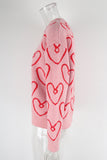 Heart Patterned Sweater