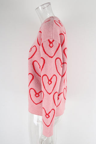 Heart Patterned Sweater