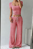 Striped Long-Sleeve Pants Set