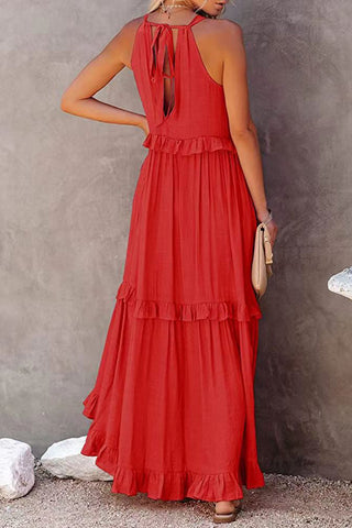 Sleeveless Ruffle Casual Dress