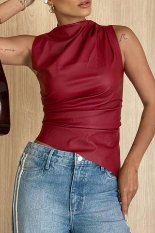 Sleek High-Neck Tank Top