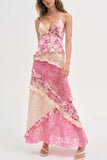 Layered Floral Lace Maxi Dress