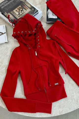 Casual Zip-Up Hoodie and Jogger Set