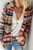 Vibrant Multicolor Knit Cardigan