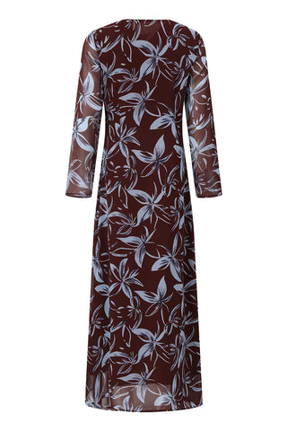 Floral Long Sleeve Casual  Dress