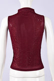 Embellished High-Neck Tank Top