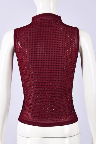 Embellished High-Neck Tank Top