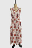 Sleeveless Patterned Midi Dress