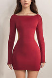 Elegant Long-Sleeve Bodycon Dress