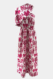One-Shoulder Floral Maxi Dress