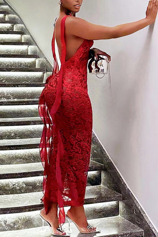 Elegant Lace Maxi Dress