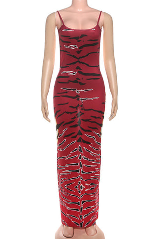 Bold Patterned Maxi Dress