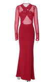 Elegant Cross-Front Evening Dress