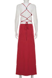 Ruched Spaghetti Strap Evening Dress