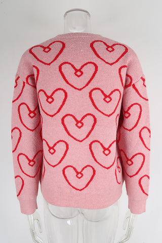 Heart Patterned Sweater