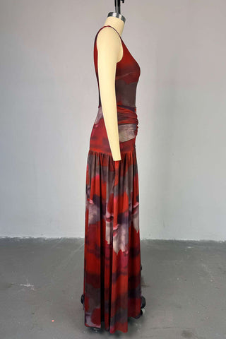 Tie-Waist Maxi Casual Dress