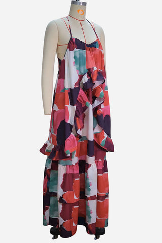 Flowing Ruffle Tiered Dress