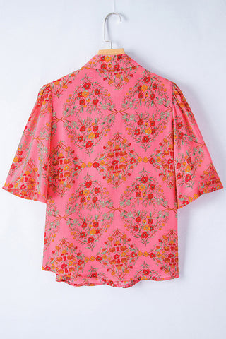 Floral Button-Up Blouse