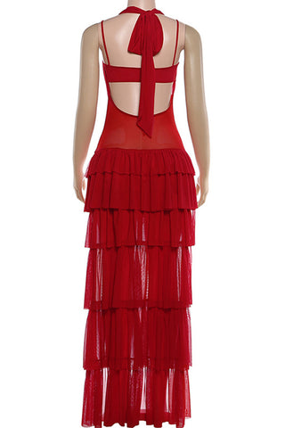 Layered Halter Skirt Set