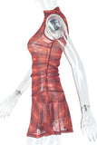 Sleeveless Patterned Casual Dress