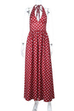Polka Dot Halter A-Line Sundress