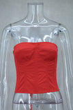 Strapless Bustier Top Set