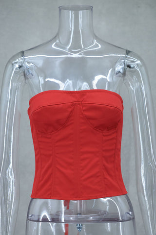Strapless Bustier Top Set