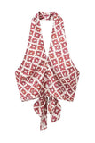 Strapless Geometric Skirt Set