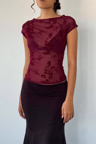 Leopard Print Cap Sleeve T-Shirt