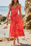 Strappy Floral Midi Dress