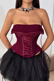 Lace-Up Corset Tank Top