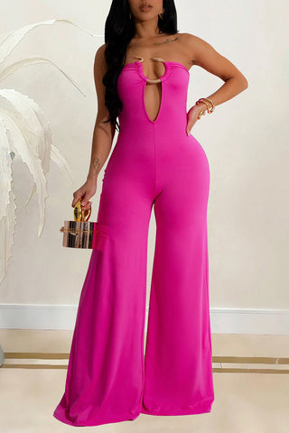 Strapless Wide-Leg Jumpsuit