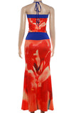 Halter Maxi Skirt Set