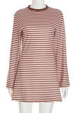 Striped Long Sleeve Casual Dress