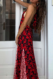 Polka Dot Halter Maxi Dress