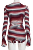 Striped Long-Sleeve Short Set