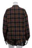 Plaid Button-Up Skirt Set