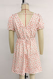 V-Neck Floral Casual Dress