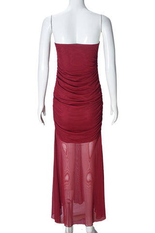 Strapless Ruched Evening Gown