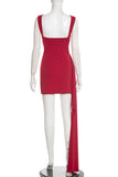Elegant Draped Evening Dress