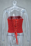 Strapless Bustier Top Set