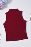 Embellished High-Neck Tank Top