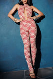 Lace Cutout Bodycon Jumpsuit
